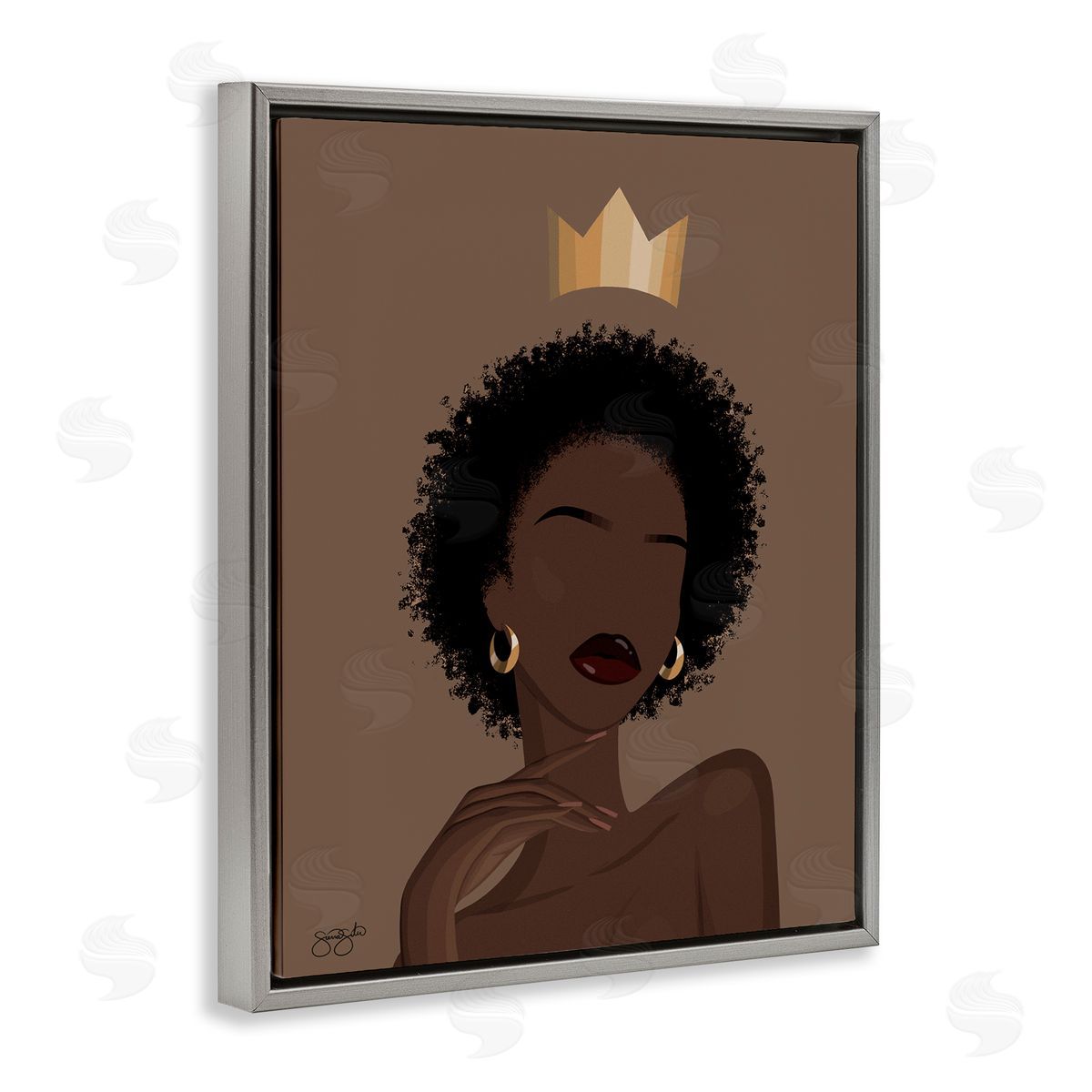 Sierra Siler Aliza with Crown Portrait Canvas Wall Art Print