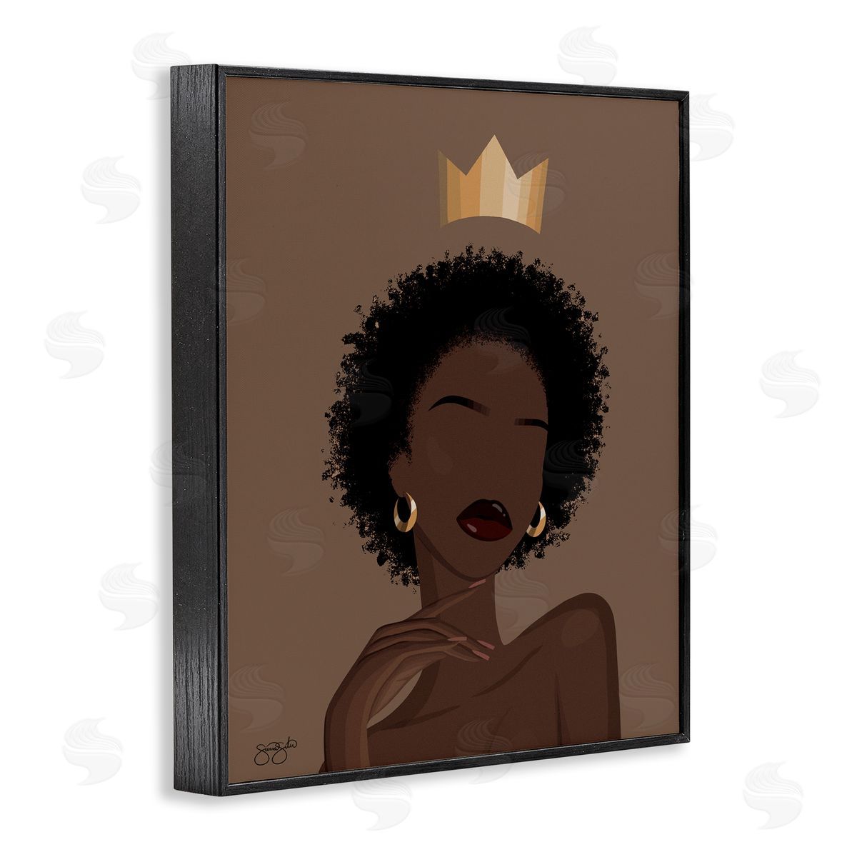 Sierra Siler Aliza with Crown Portrait Canvas Wall Art Print
