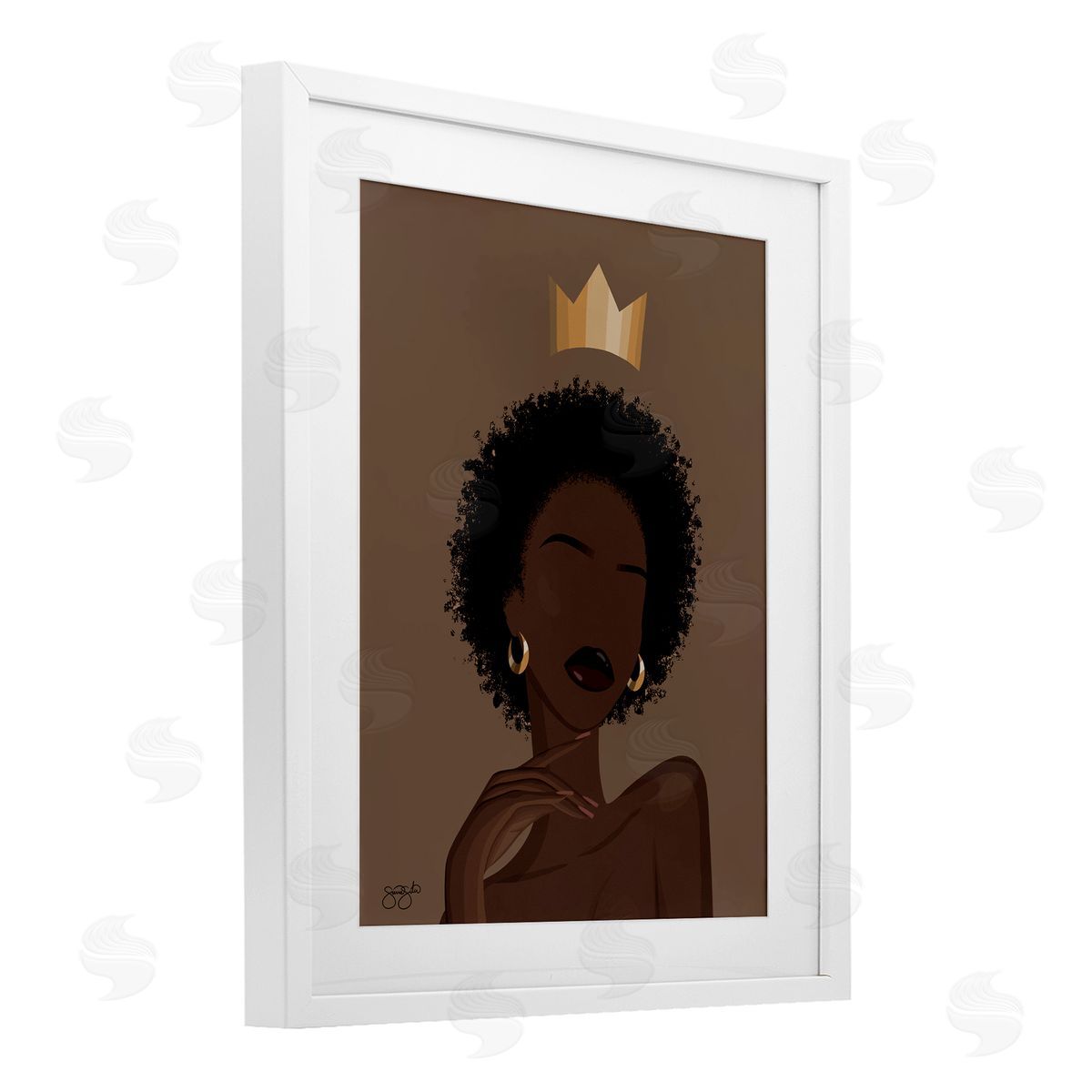 Sierra Siler Aliza with Crown Portrait Canvas Wall Art Print