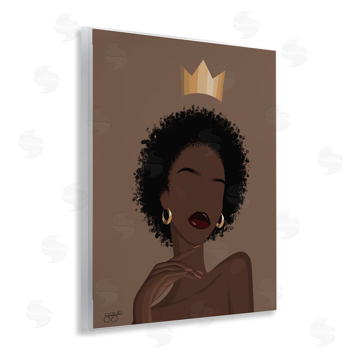 Sierra Siler Aliza with Crown Portrait Canvas Wall Art Print