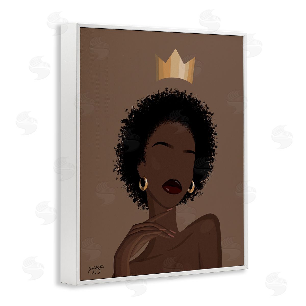 Sierra Siler Aliza with Crown Portrait Canvas Wall Art Print
