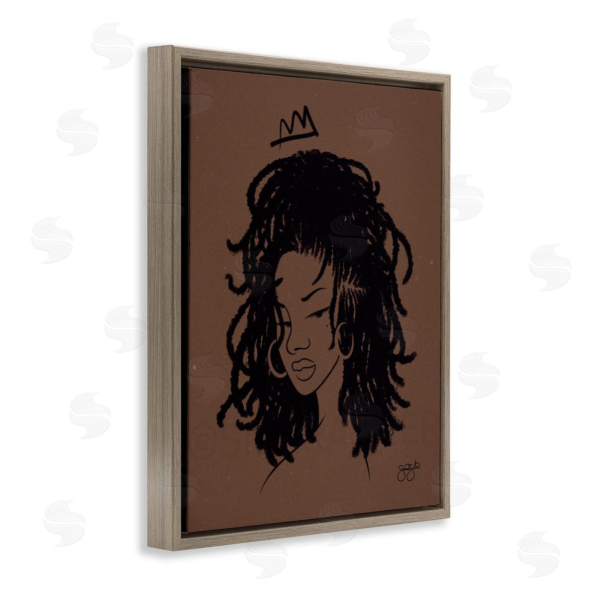 Sierra Siler Liz with Crown Portrait Canvas Wall Art Print