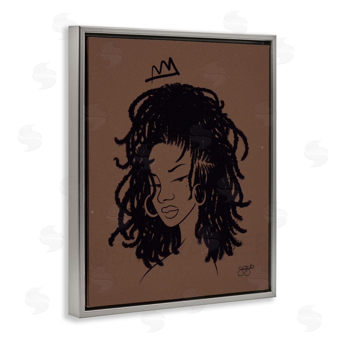 Sierra Siler Liz with Crown Portrait Canvas Wall Art Print