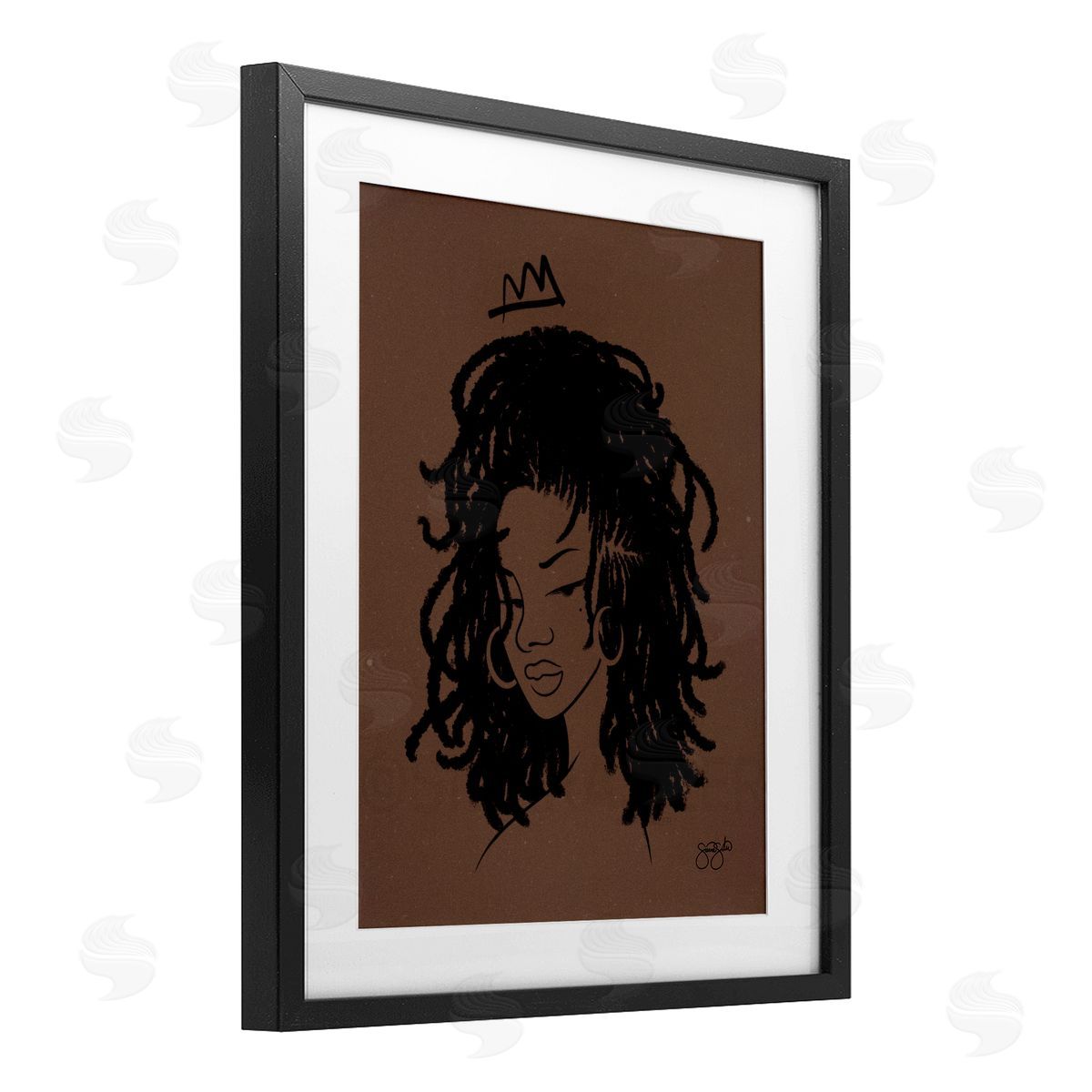 Sierra Siler Liz with Crown Portrait Canvas Wall Art Print