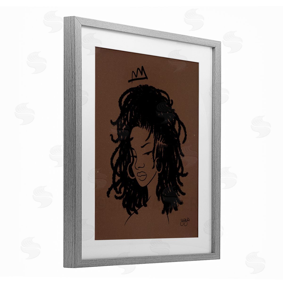 Sierra Siler Liz with Crown Portrait Canvas Wall Art Print