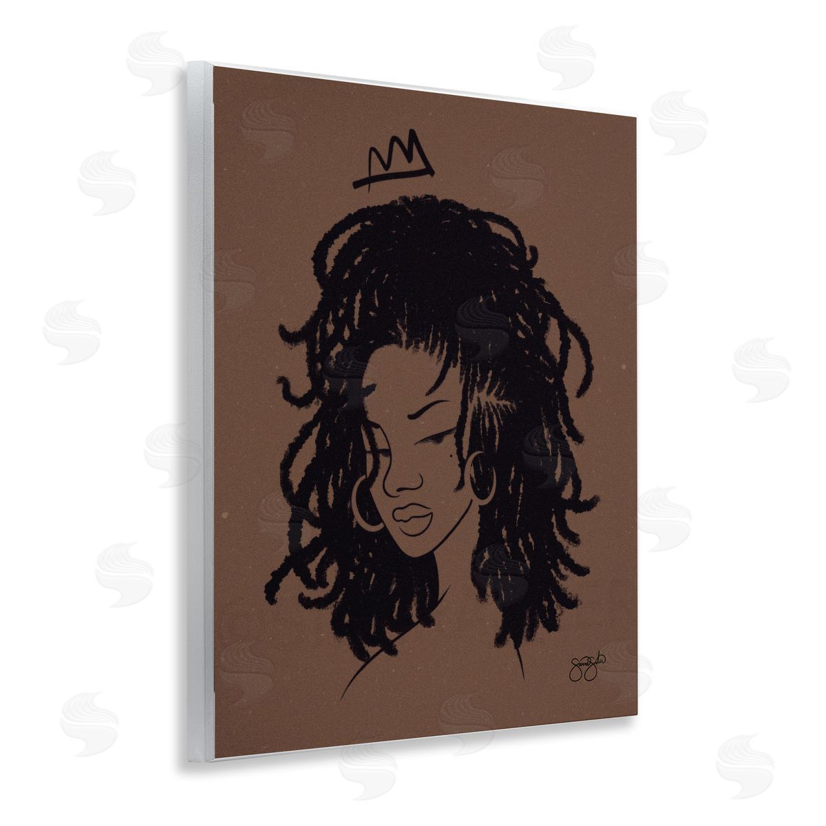 Sierra Siler Liz with Crown Portrait Canvas Wall Art Print