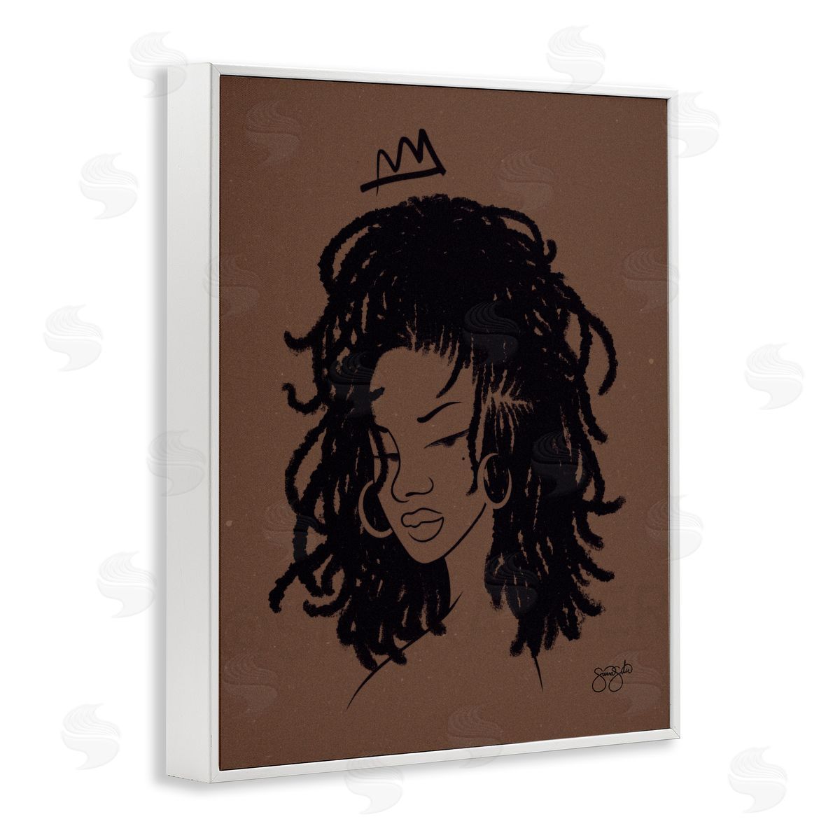 Sierra Siler Liz with Crown Portrait Canvas Wall Art Print