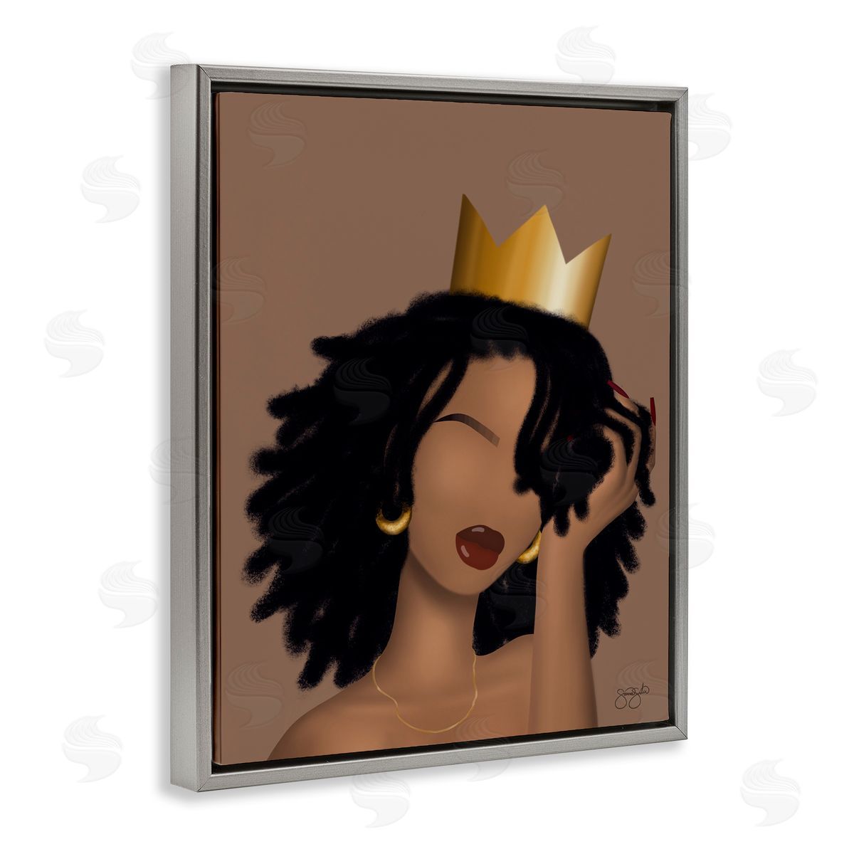 Sierra Siler Reina with Crown Portrait Canvas Wall Art Print