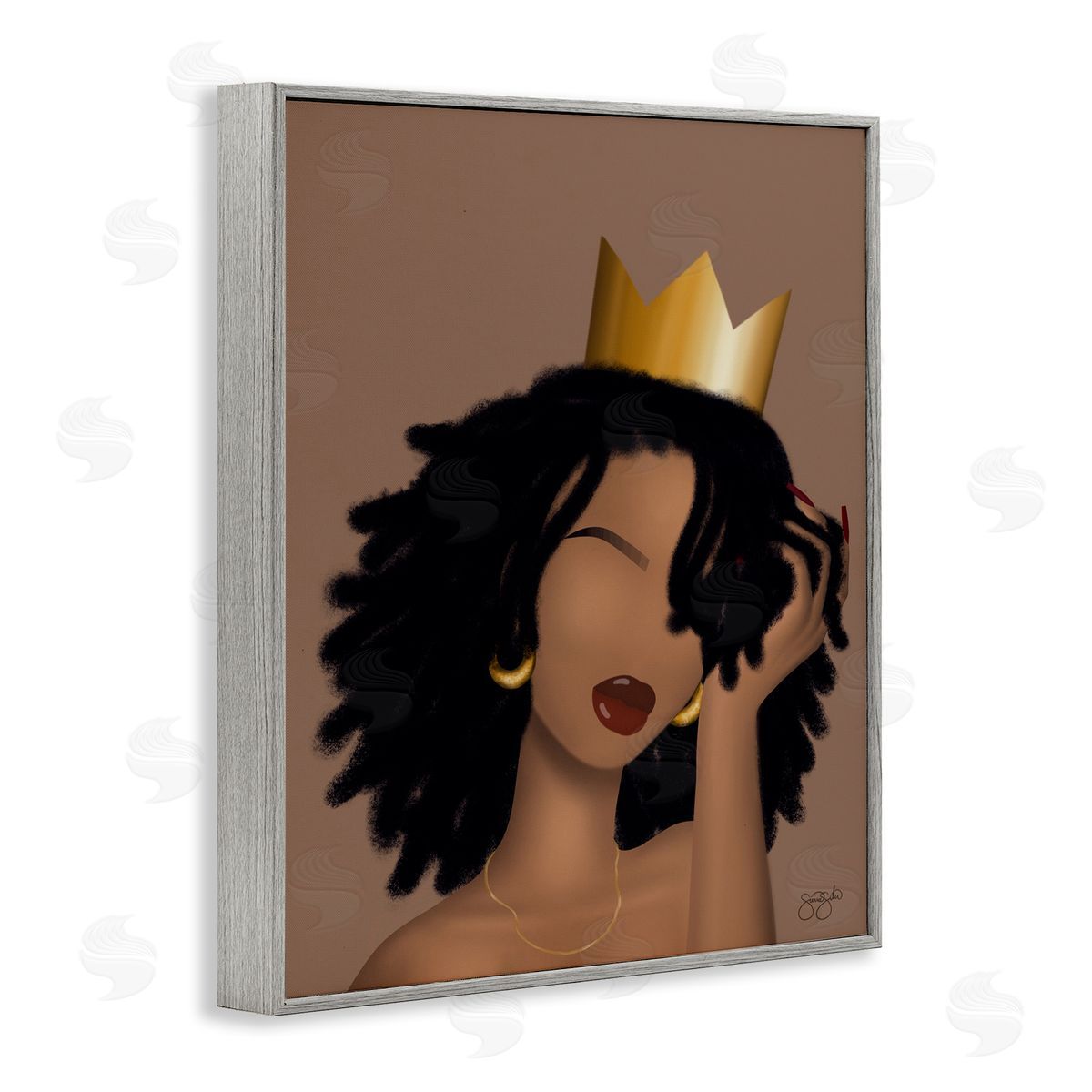 Sierra Siler Reina with Crown Portrait Canvas Wall Art Print