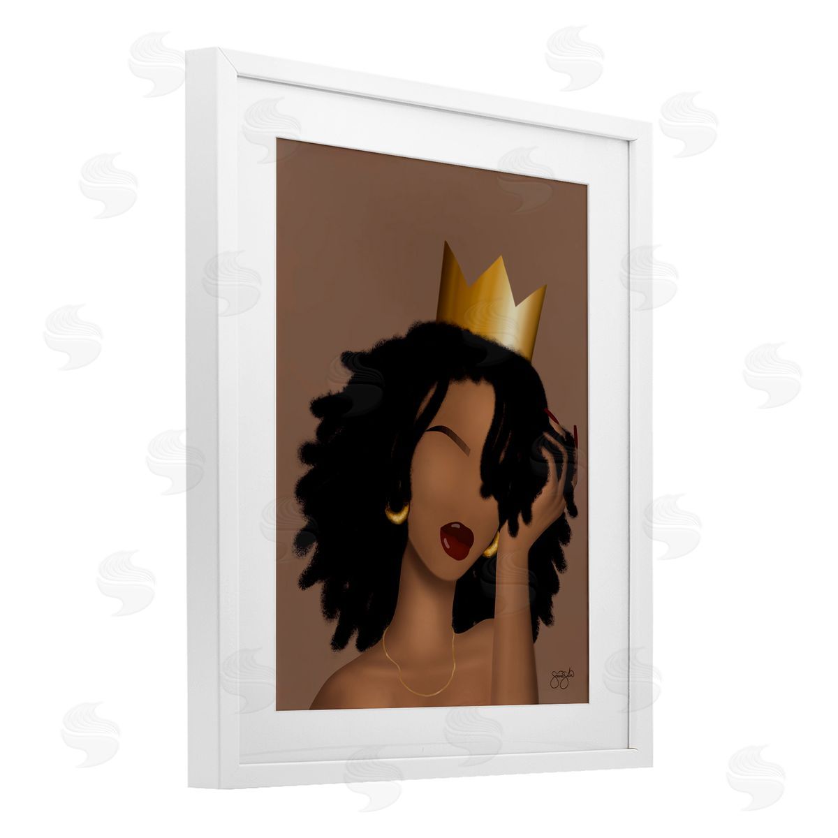 Sierra Siler Reina with Crown Portrait Canvas Wall Art Print