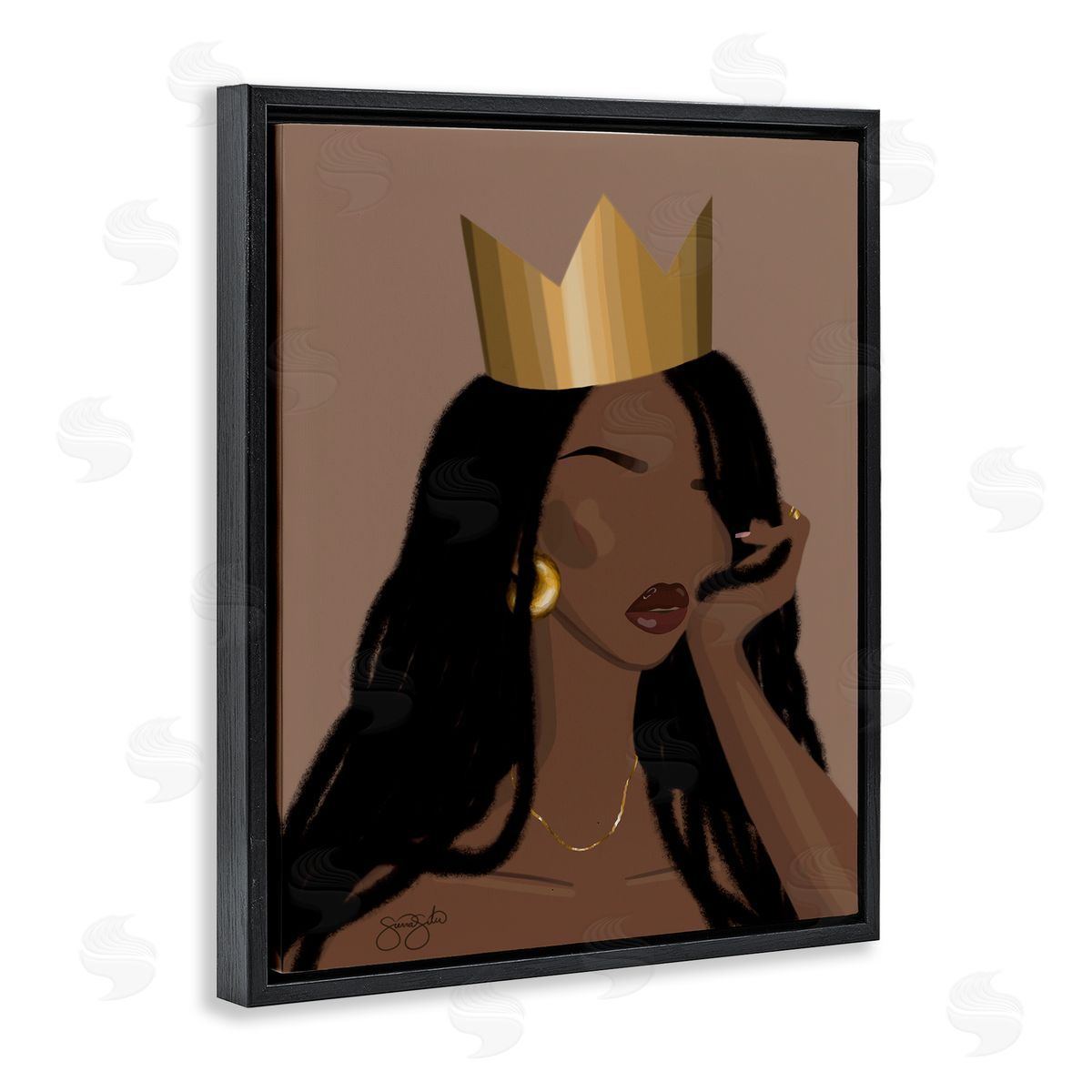 Sierra Siler Regal Crowned Woman Canvas Wall Art Print