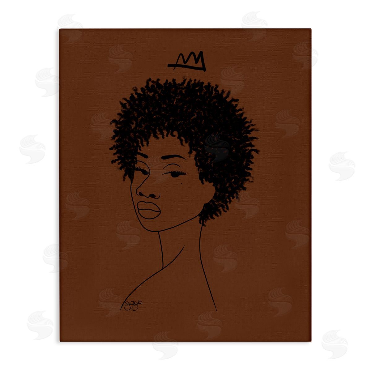 Sierra Siler Aaliyah with Crown Portrait Canvas Wall Art Print
