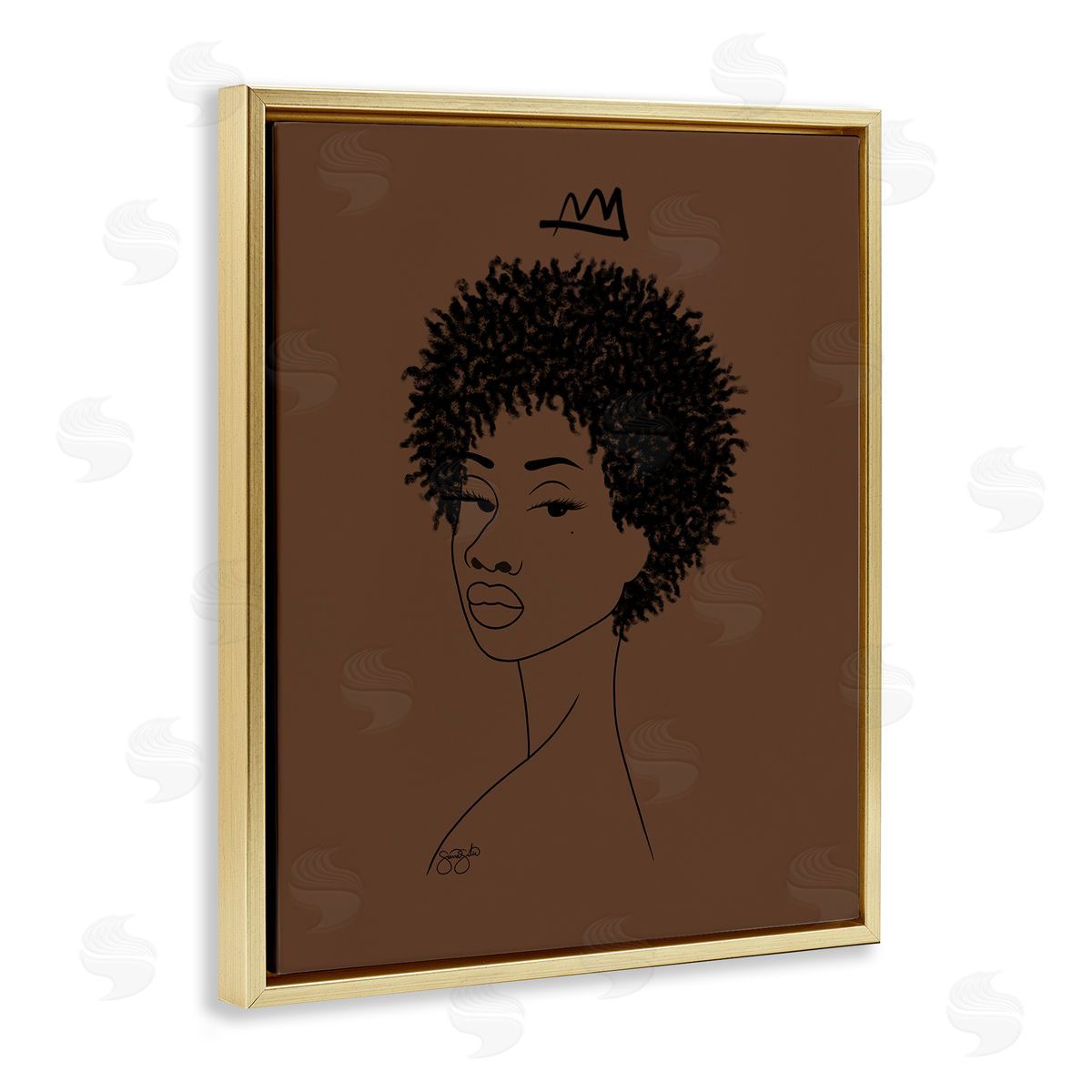 Sierra Siler Aaliyah with Crown Portrait Canvas Wall Art Print