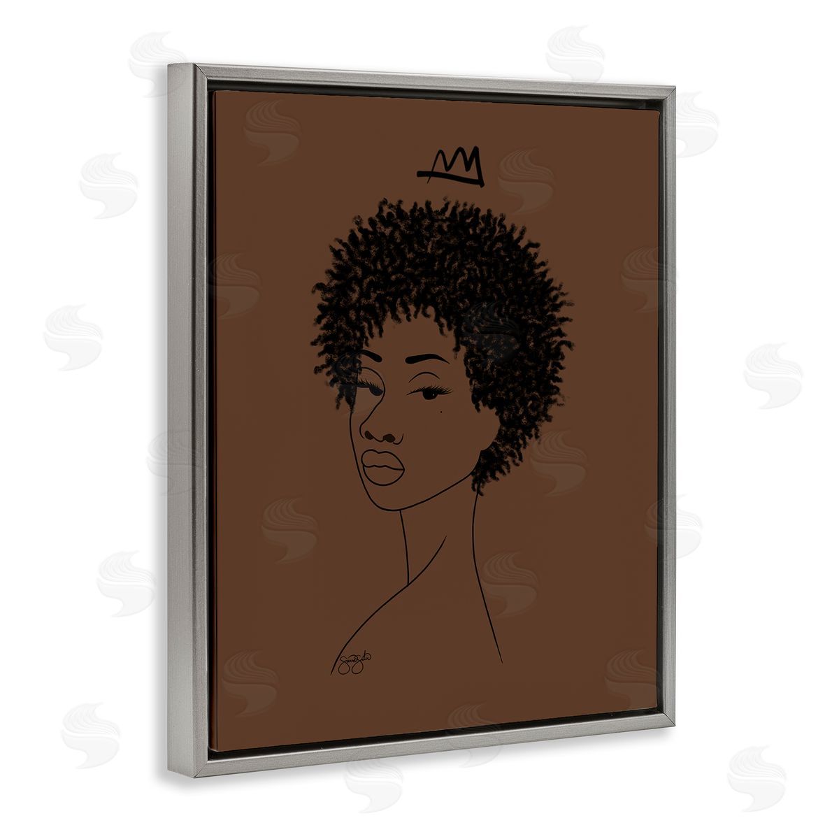 Sierra Siler Aaliyah with Crown Portrait Canvas Wall Art Print