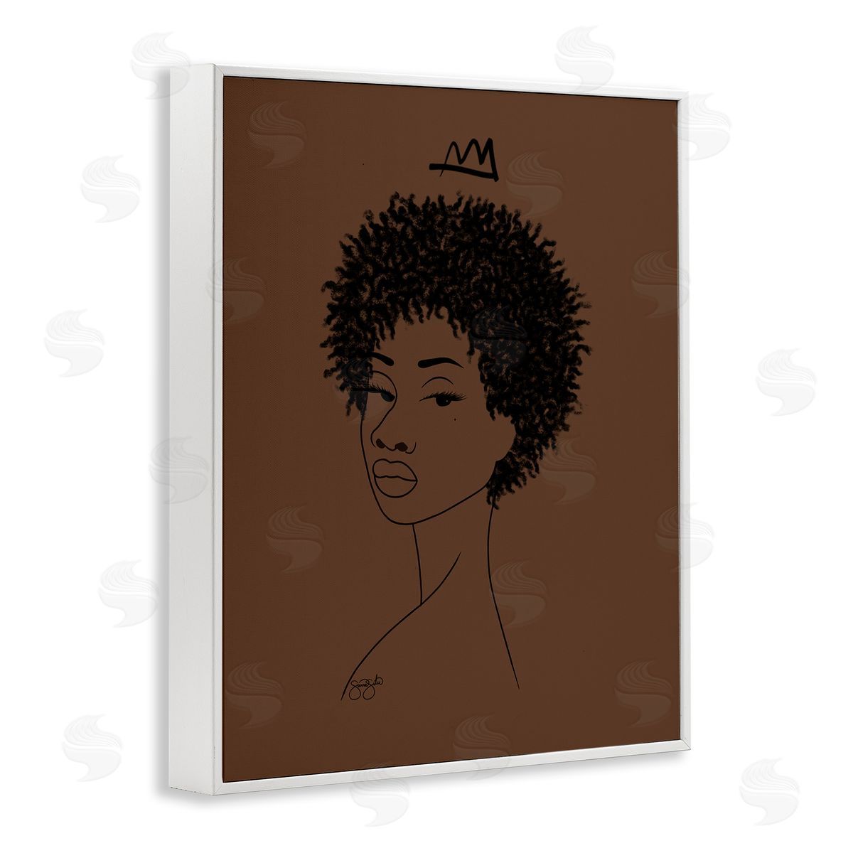 Sierra Siler Aaliyah with Crown Portrait Canvas Wall Art Print