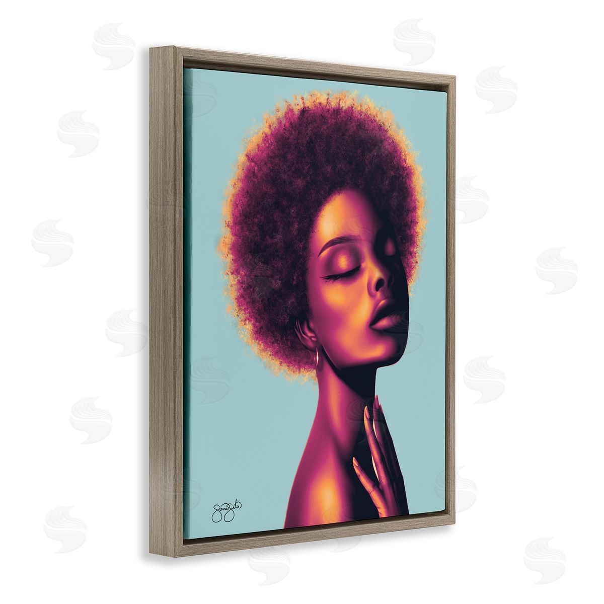 Sierra Siler Blue Maya Portrait Canvas Wall Art Print