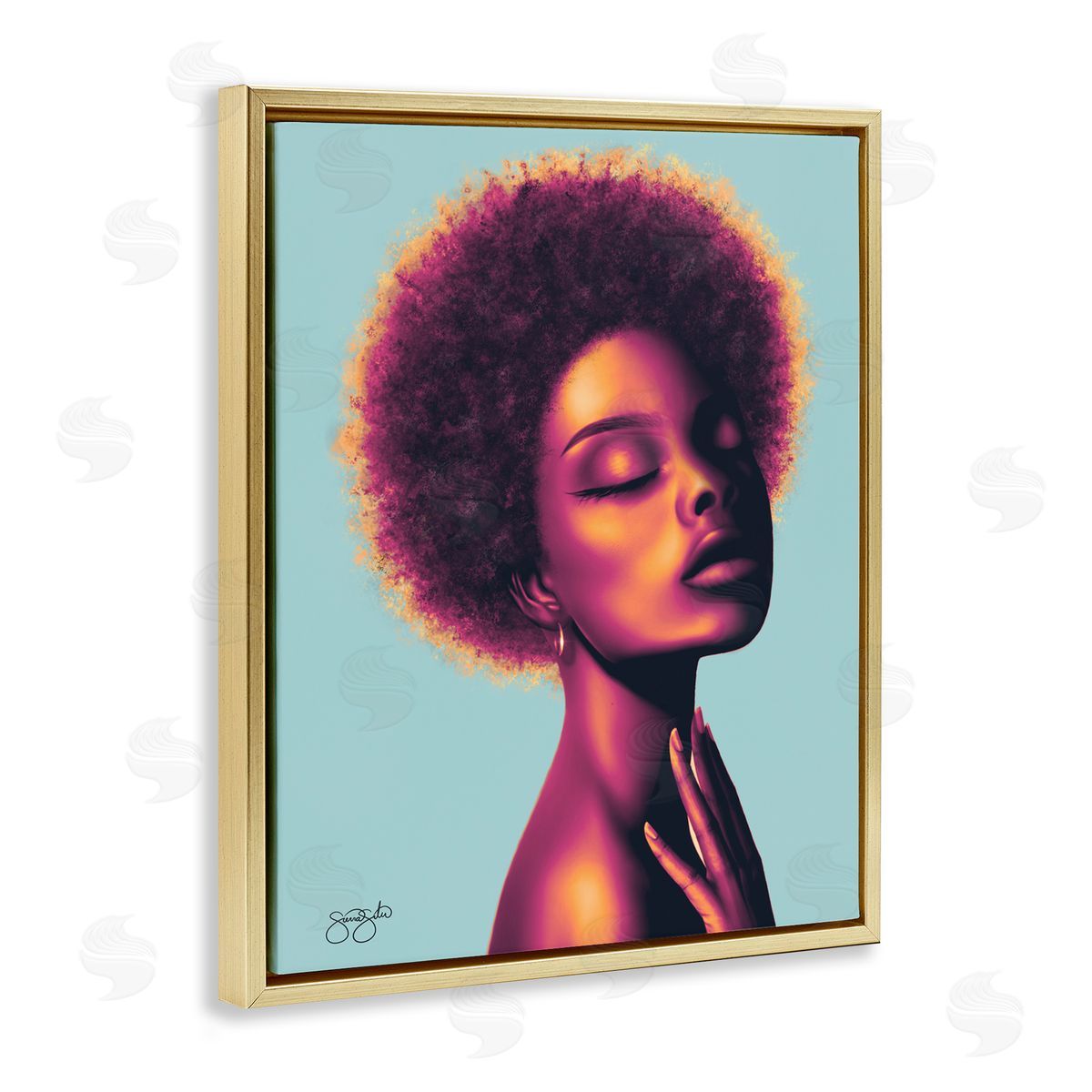 Sierra Siler Blue Maya Portrait Canvas Wall Art Print