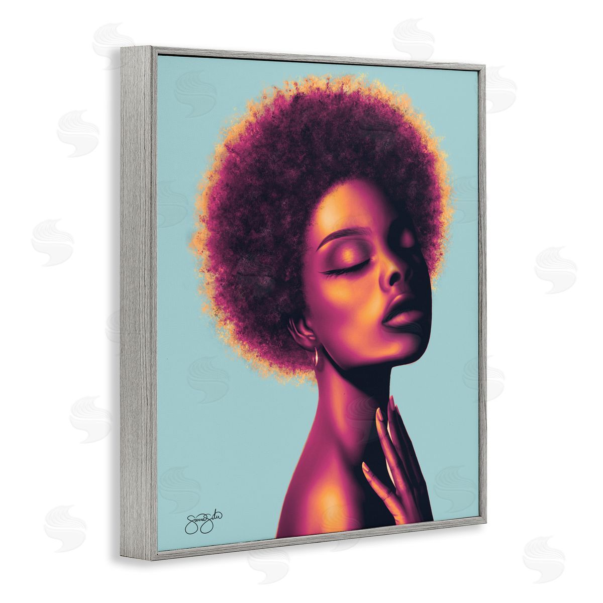 Sierra Siler Blue Maya Portrait Canvas Wall Art Print