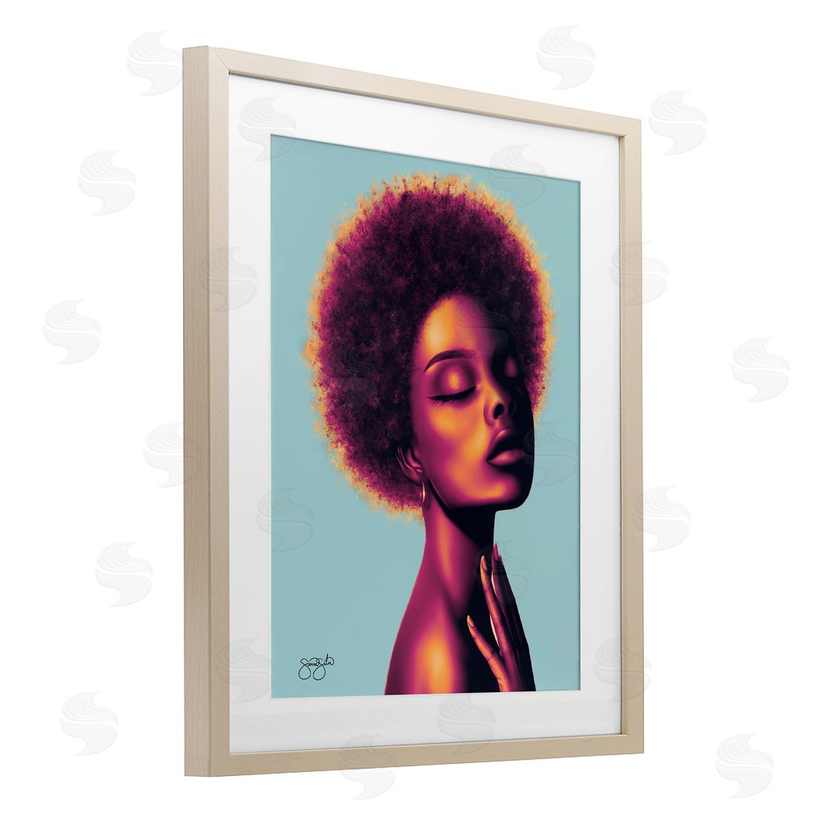 Sierra Siler Blue Maya Portrait Canvas Wall Art Print