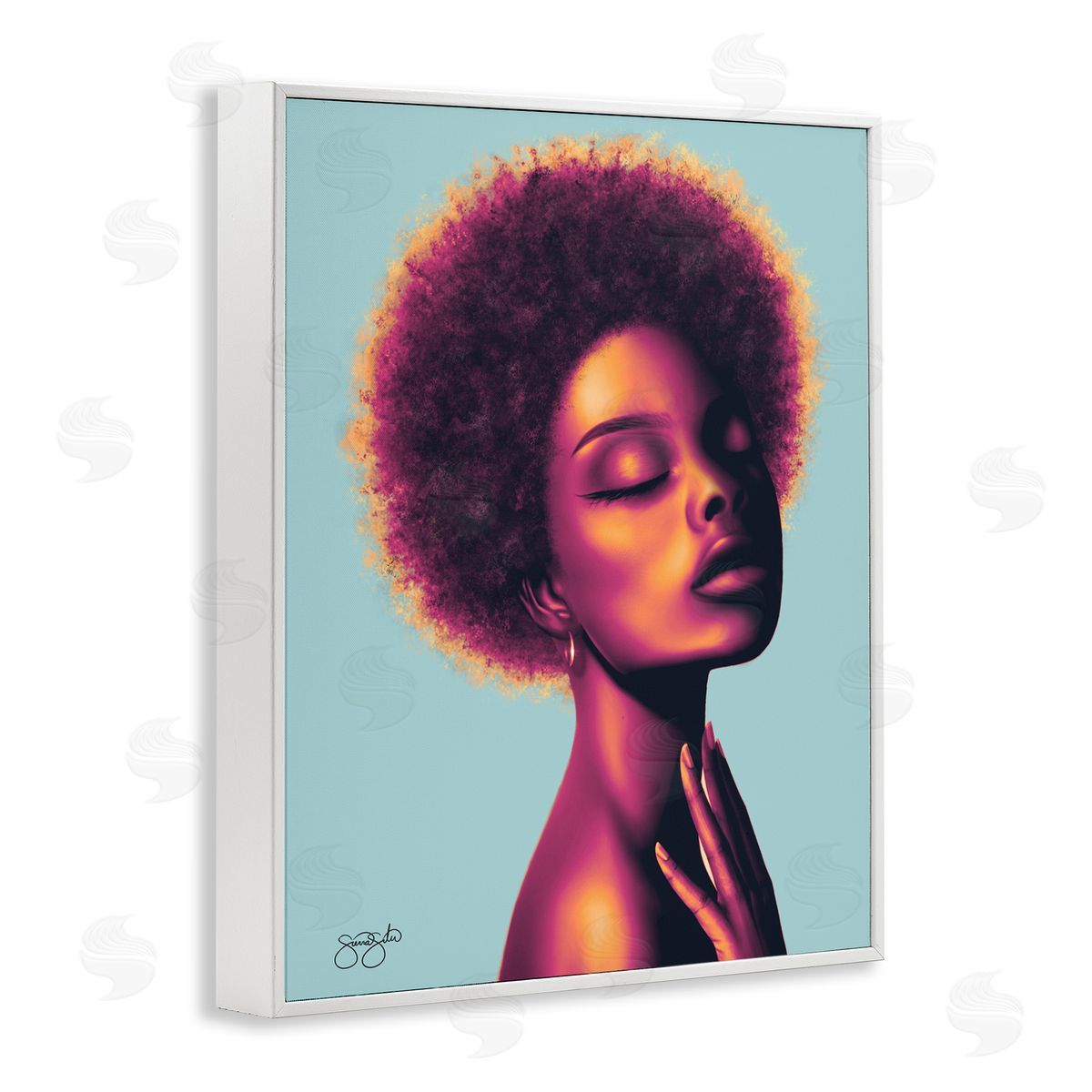 Sierra Siler Blue Maya Portrait Canvas Wall Art Print