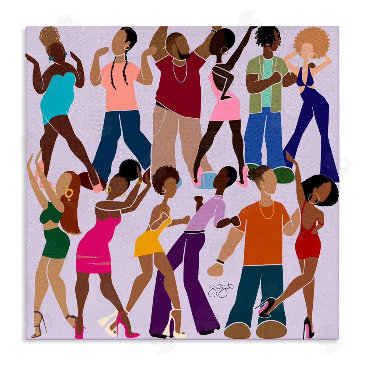 Sierra Siler Peace Fashion & Dancing Canvas Wall Art Print