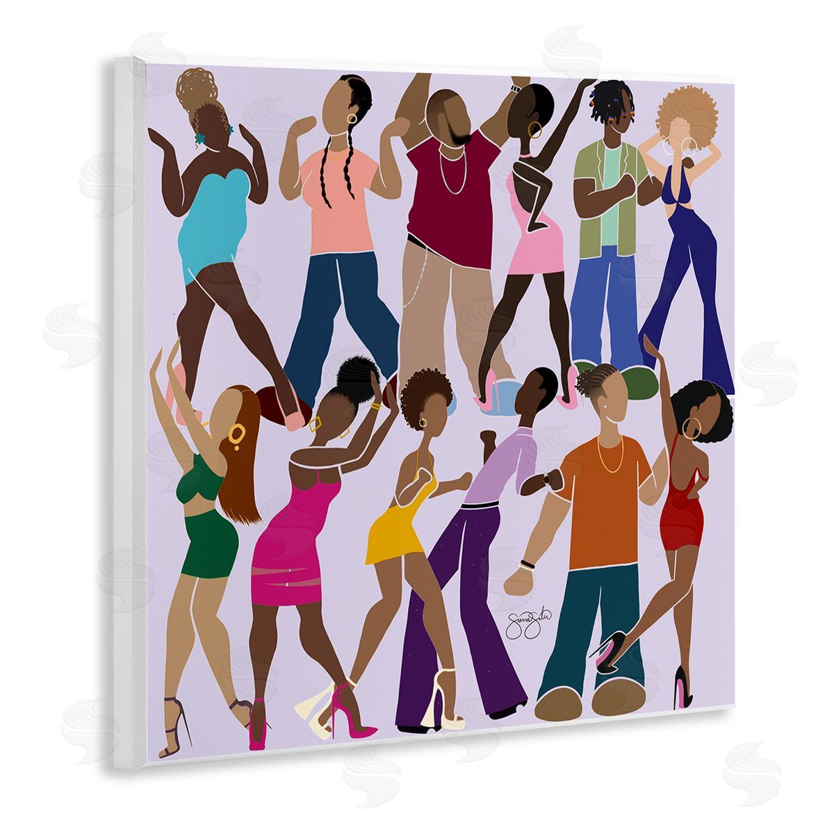 Sierra Siler Peace Fashion & Dancing Canvas Wall Art Print