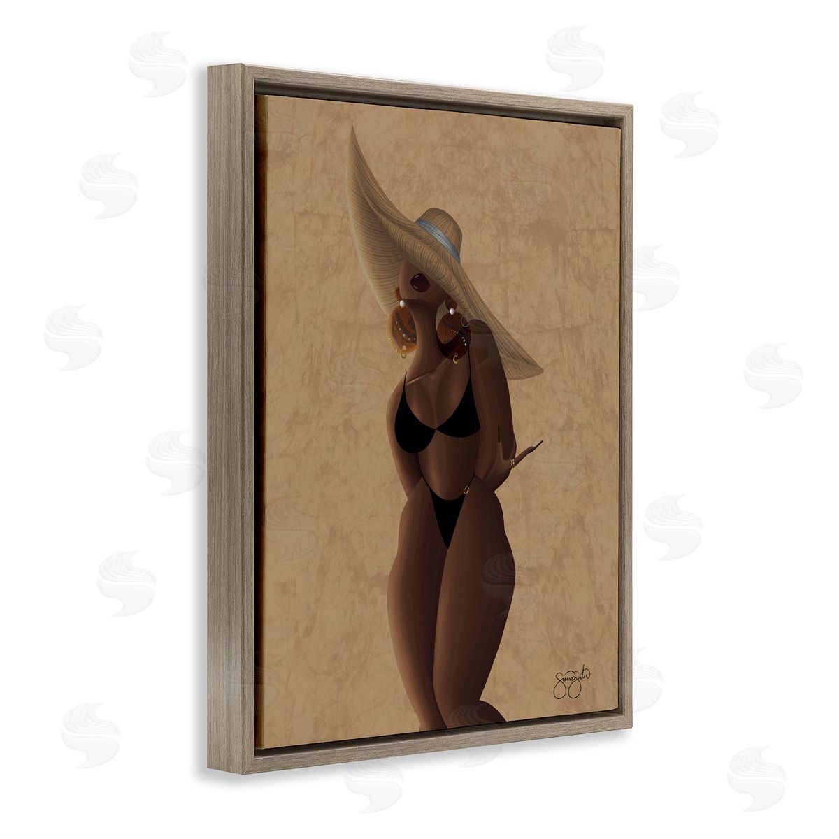Sierra Siler Black Sahara Portrait Canvas Wall Art Print