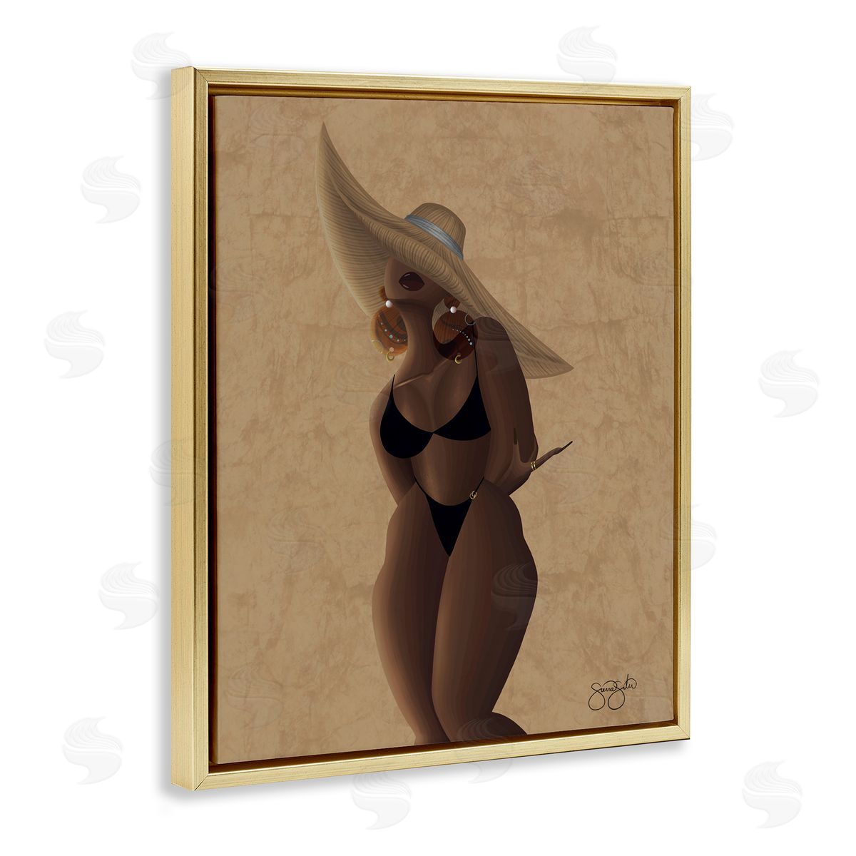 Sierra Siler Black Sahara Portrait Canvas Wall Art Print