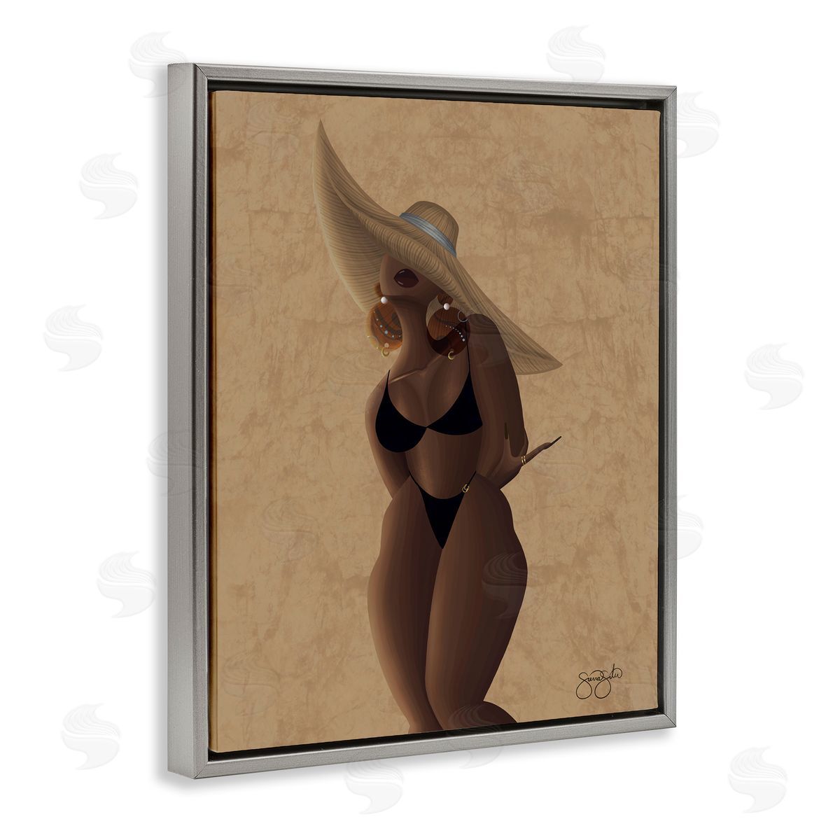 Sierra Siler Black Sahara Portrait Canvas Wall Art Print