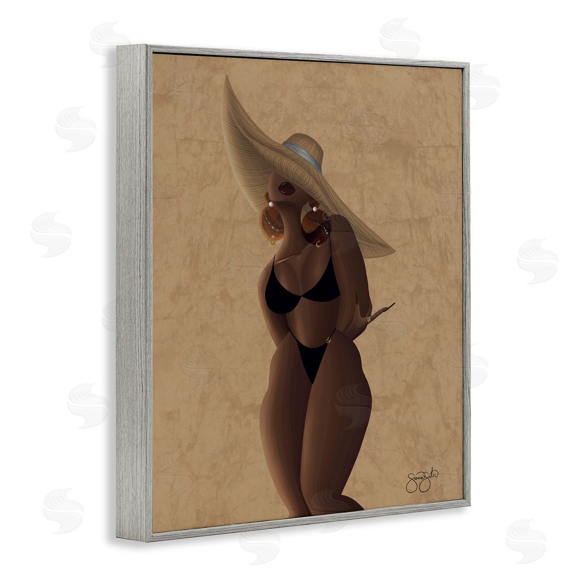 Sierra Siler Black Sahara Portrait Canvas Wall Art Print