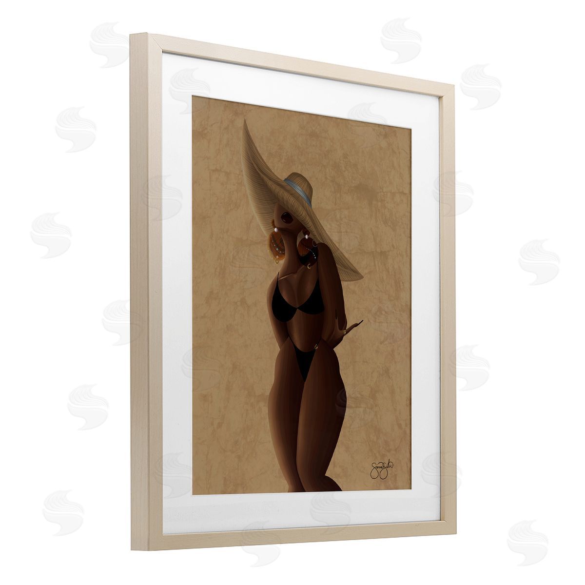 Sierra Siler Black Sahara Portrait Canvas Wall Art Print