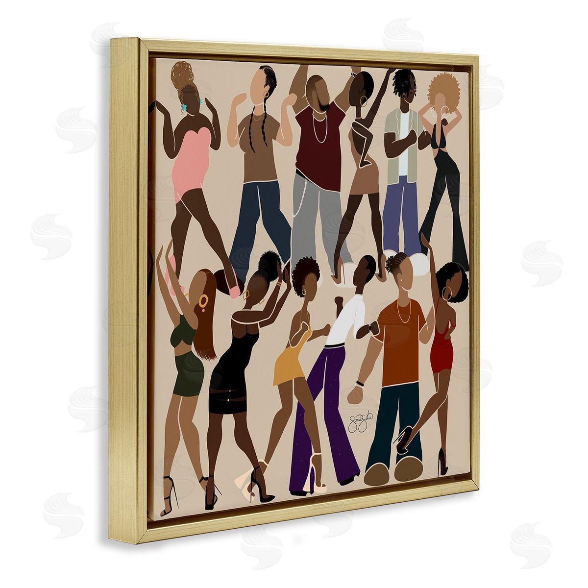 Sierra Siler Peace & Rhythm Dancers Canvas Wall Art Print