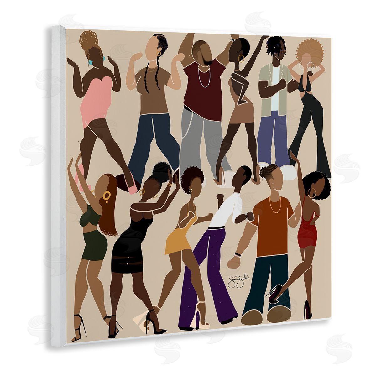 Sierra Siler Peace & Rhythm Dancers Canvas Wall Art Print