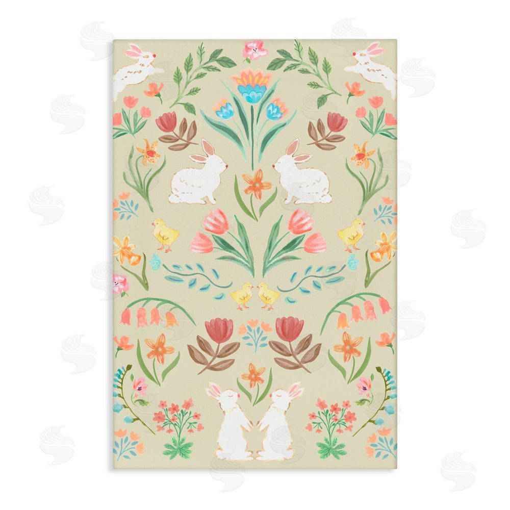 Corinne Haig Symmetrical Easter Ivory Canvas Wall Art Print