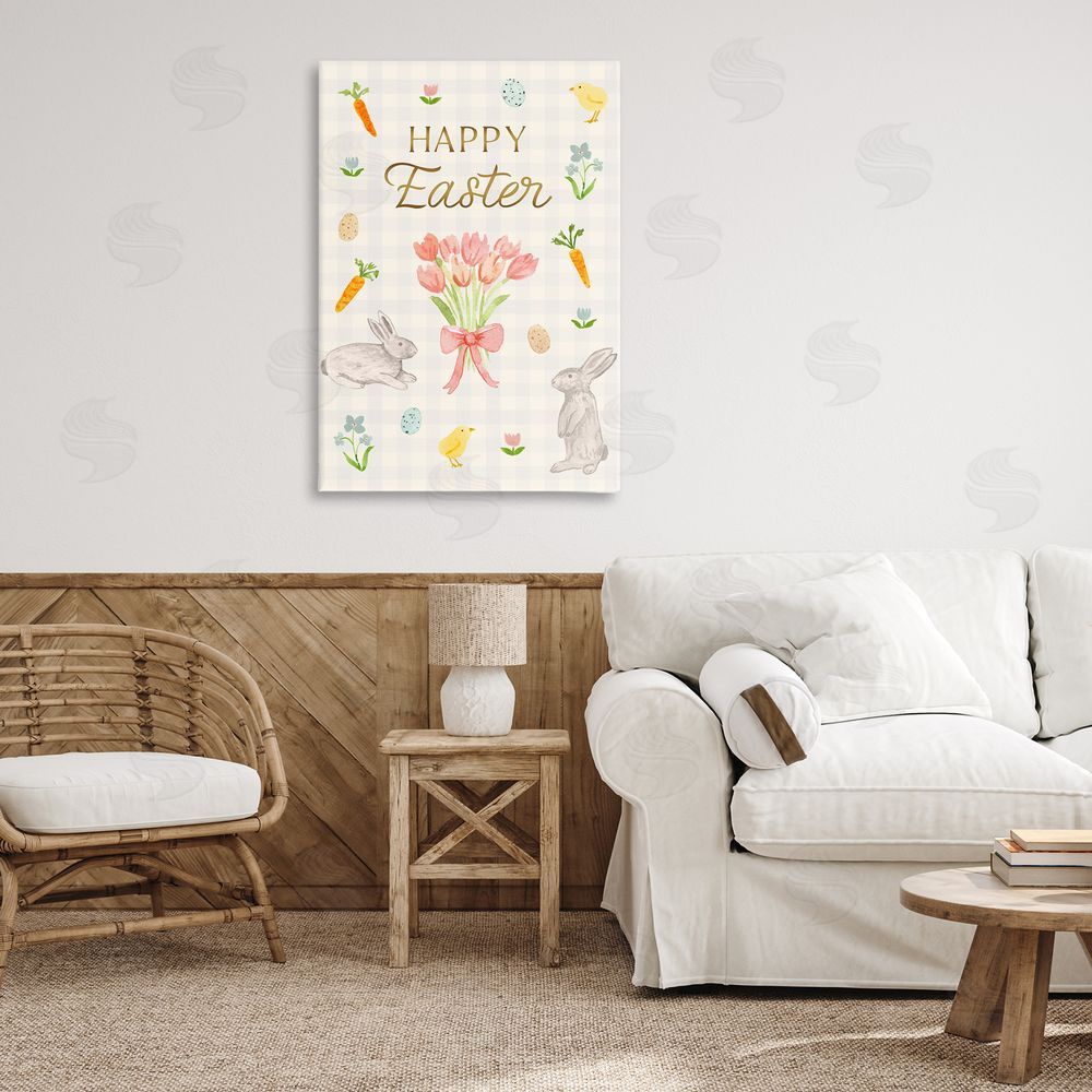 Juliet Meeks Happy Easter Soft Spring Compilation Canvas Art on Wall
