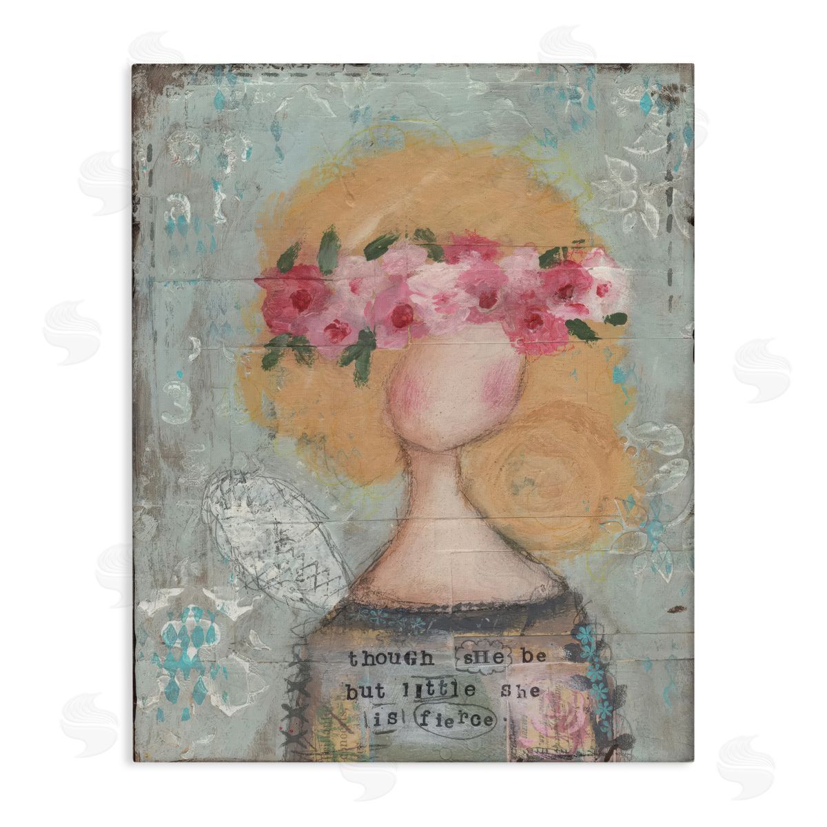 Cassandra Cushman She Is Fierce Inspirational Canvas Wall Art Print