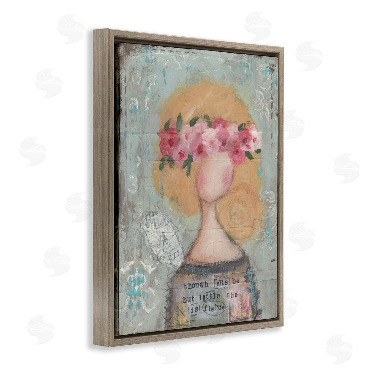 Cassandra Cushman She Is Fierce Inspirational Canvas Wall Art Print