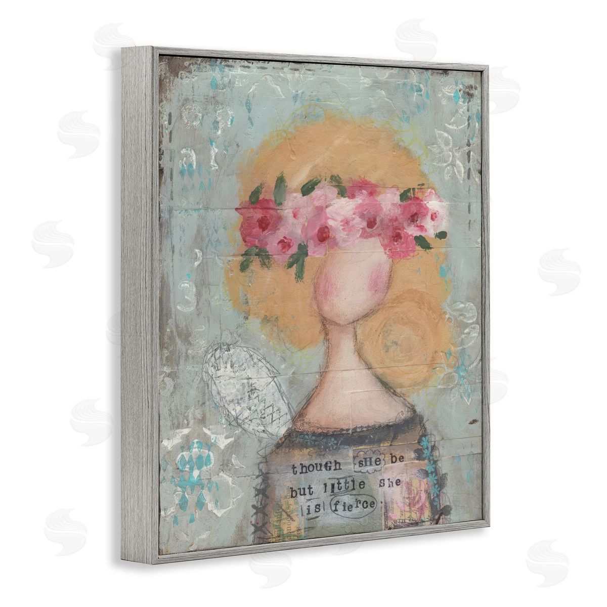 Cassandra Cushman She Is Fierce Inspirational Canvas Wall Art Print