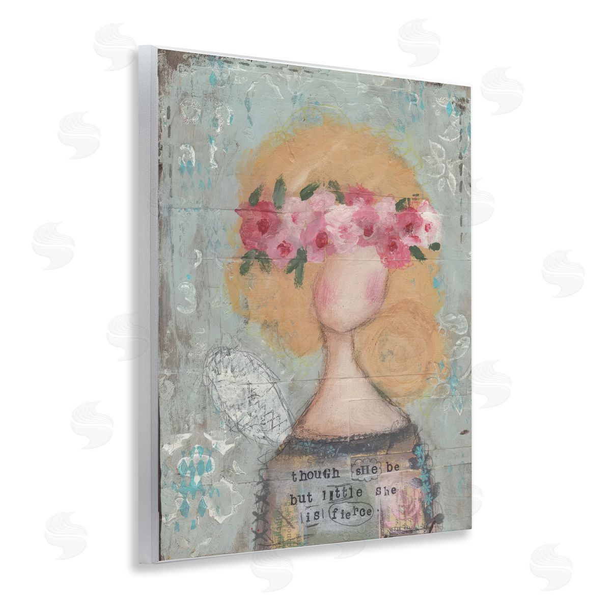 Cassandra Cushman She Is Fierce Inspirational Canvas Wall Art Print