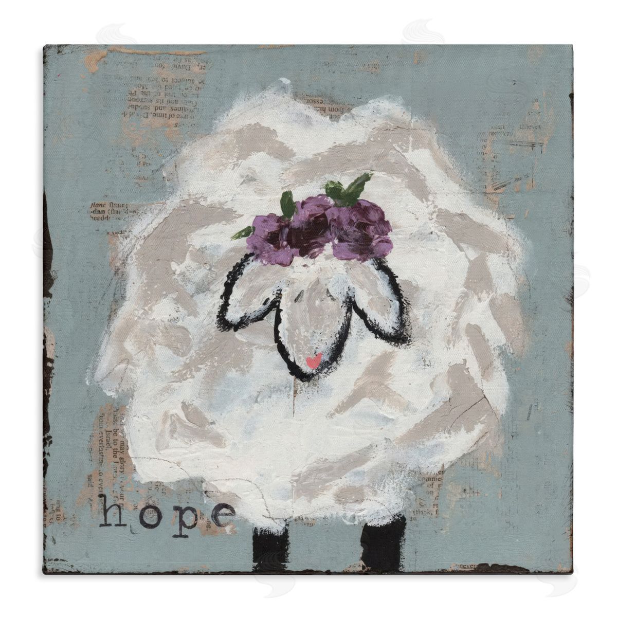 Cassandra Cushman Uplifting Hope Sheep Canvas Wall Art Print