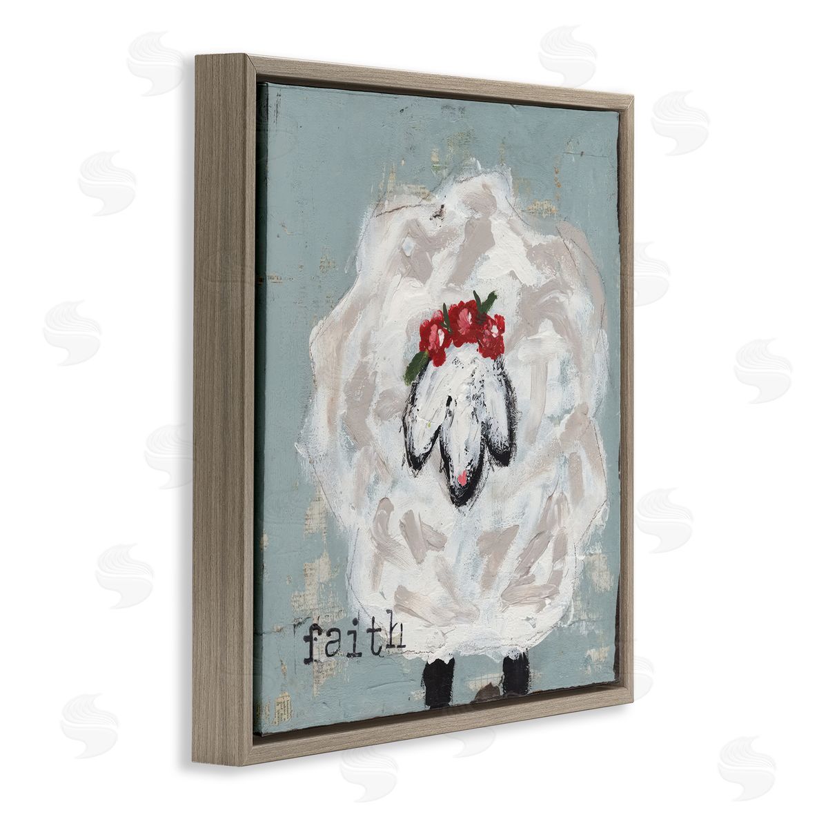 Cassandra Cushman Uplifting Faith Sheep Canvas Wall Art Print