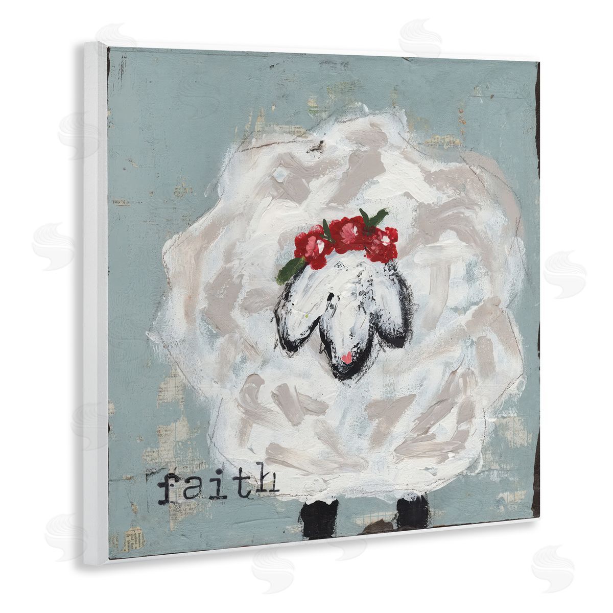 Cassandra Cushman Uplifting Faith Sheep Canvas Wall Art Print