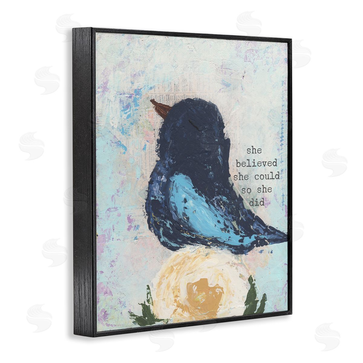 Cassandra Cushman She Believed Uplifting Bird Canvas Wall Art Print
