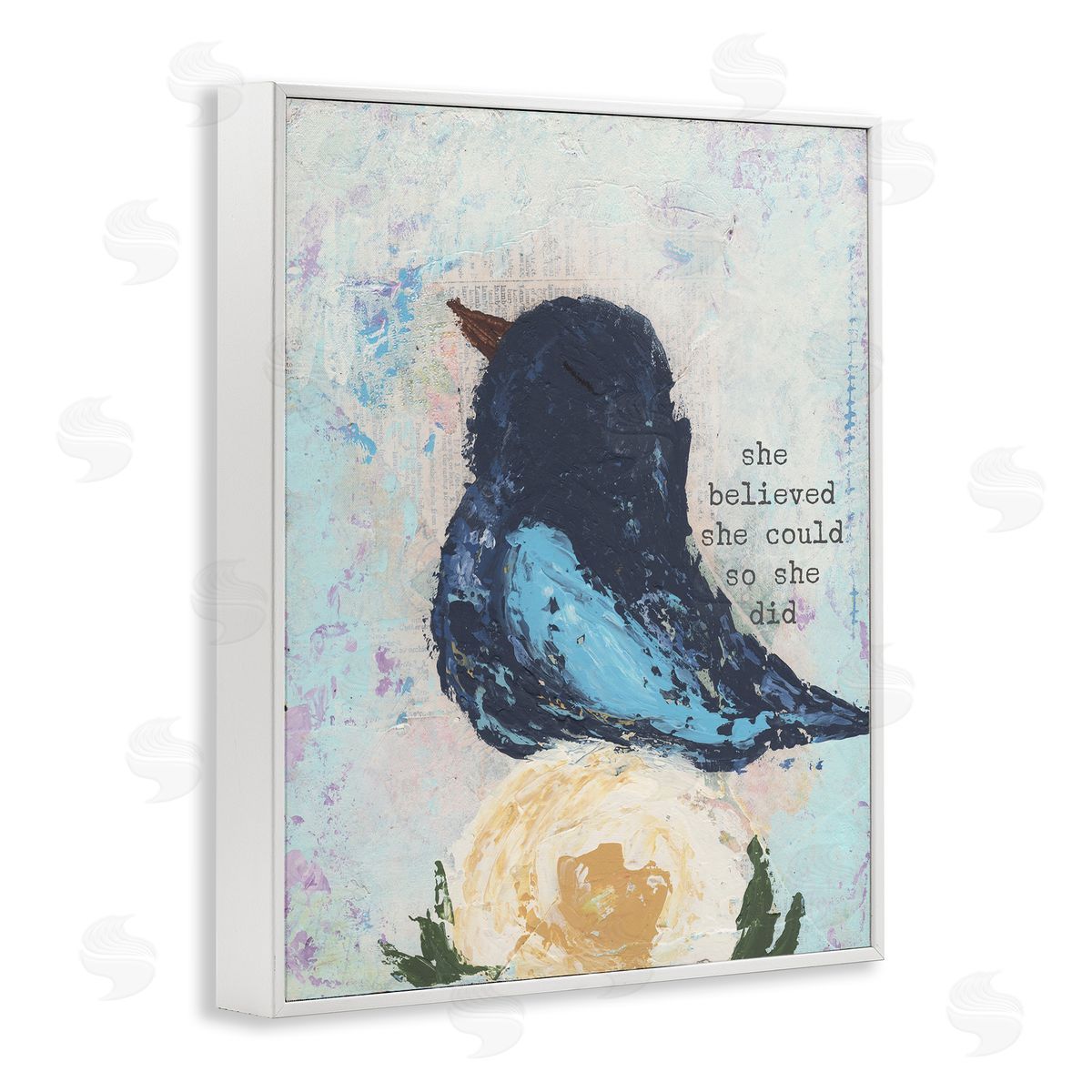 Cassandra Cushman She Believed Uplifting Bird Canvas Wall Art Print
