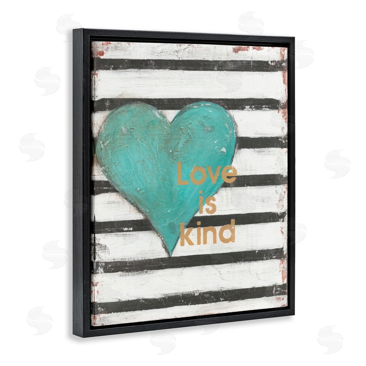 Cassandra Cushman Love Is Kind on Stripes Canvas Wall Art Print