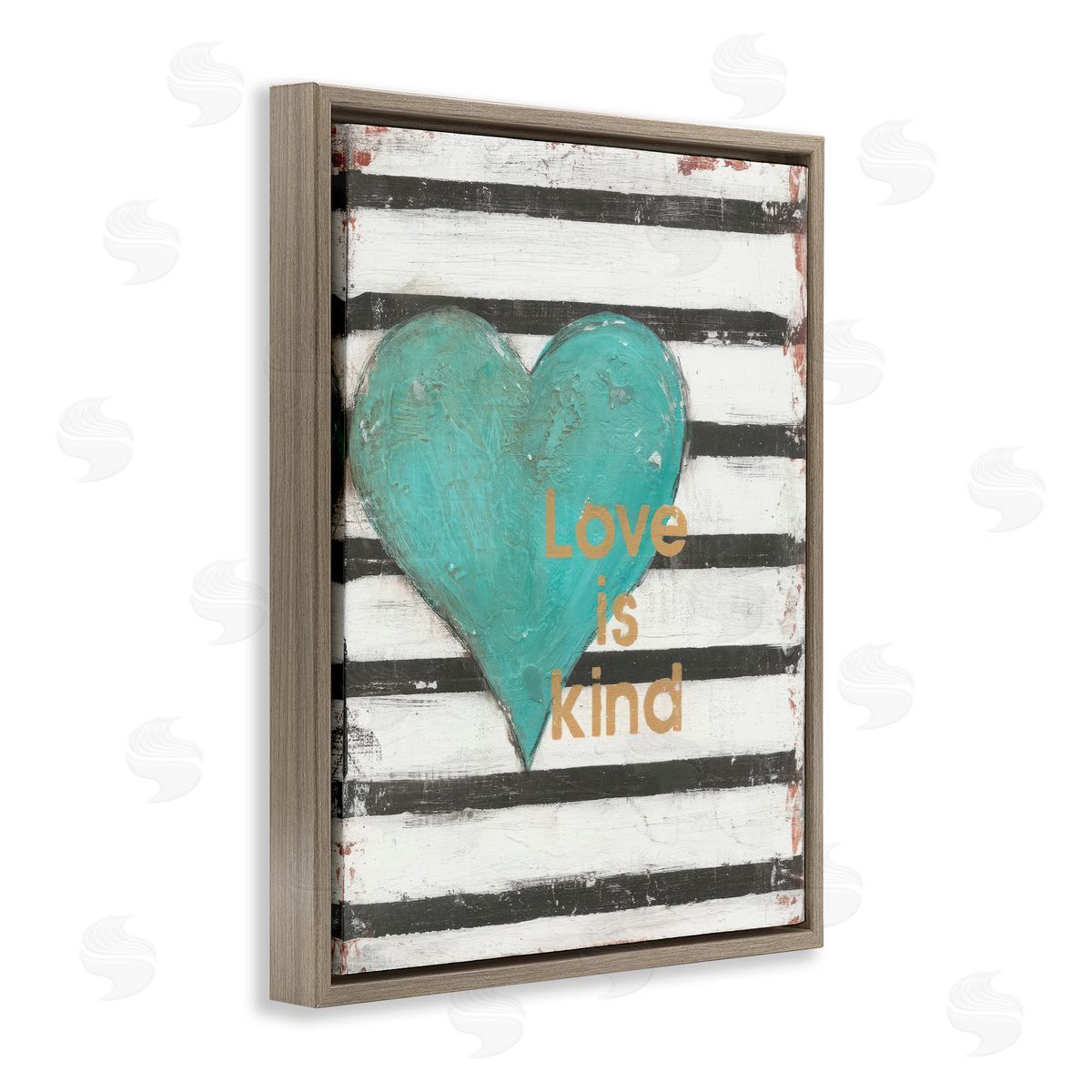 Cassandra Cushman Love Is Kind on Stripes Canvas Wall Art Print