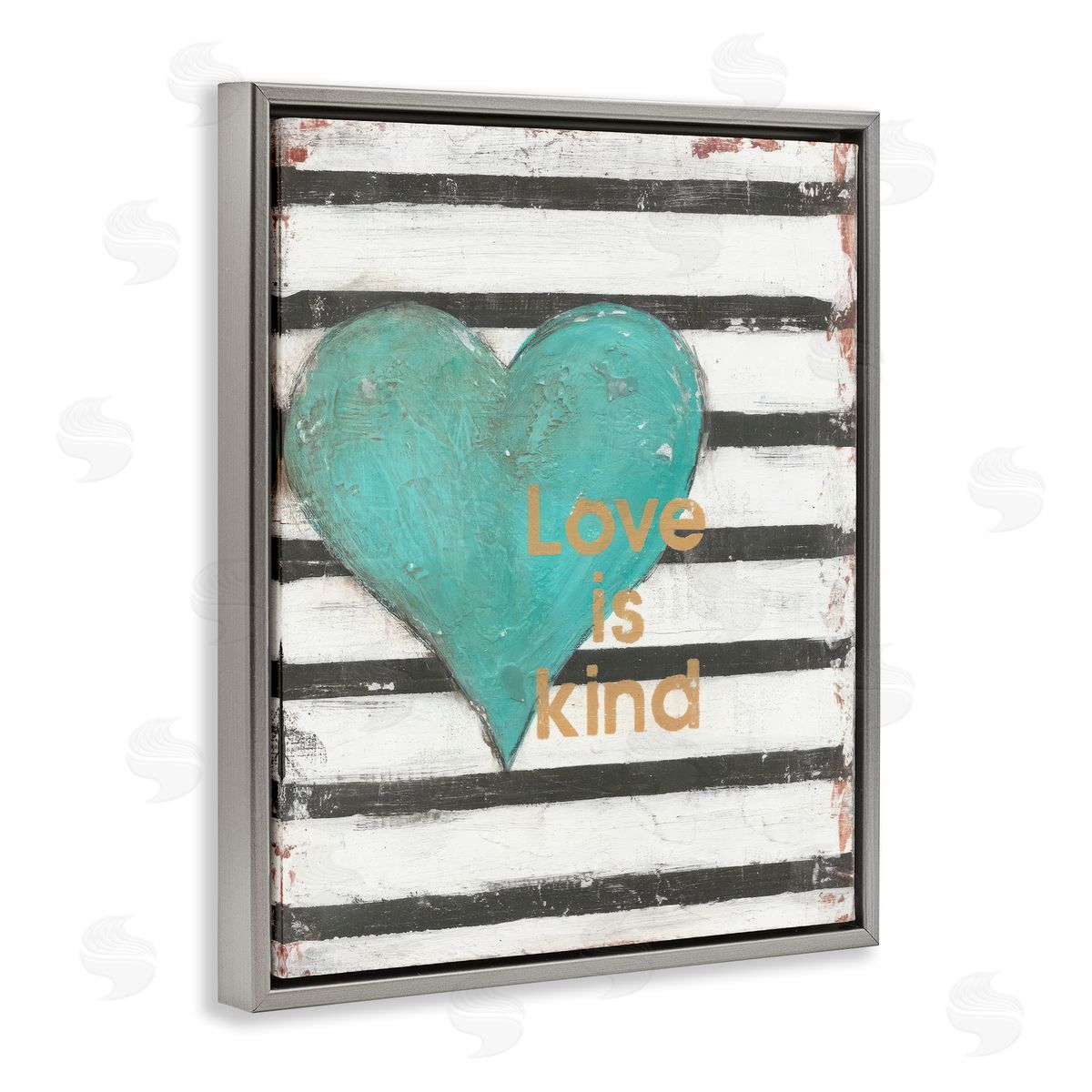 Cassandra Cushman Love Is Kind on Stripes Canvas Wall Art Print