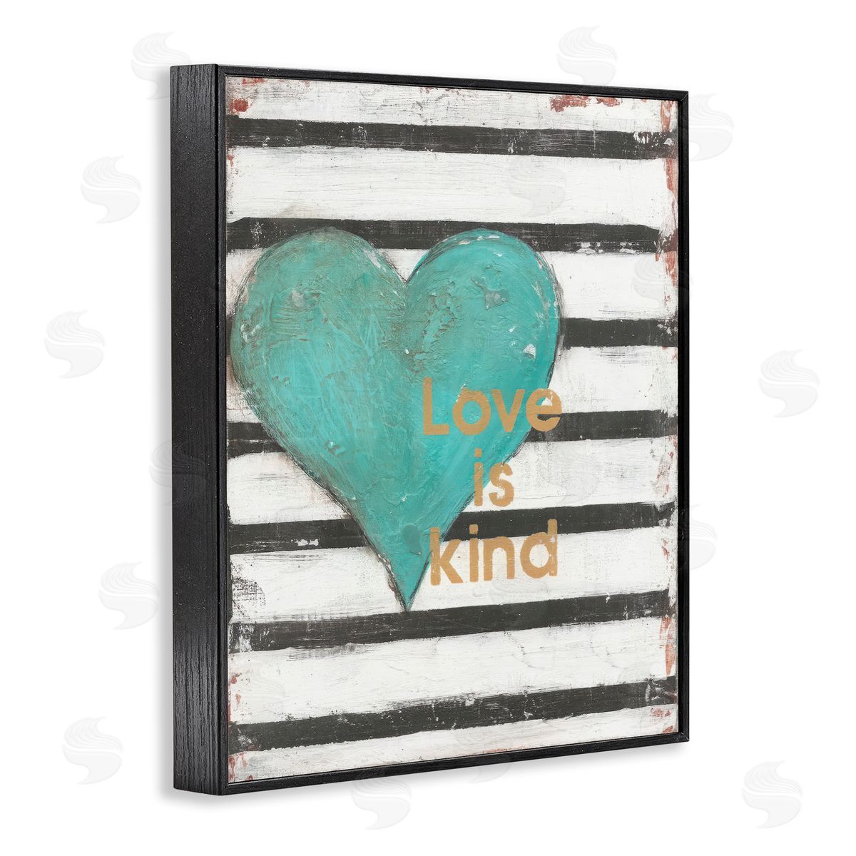 Cassandra Cushman Love Is Kind on Stripes Canvas Wall Art Print