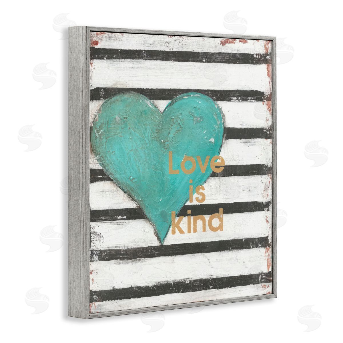 Cassandra Cushman Love Is Kind on Stripes Canvas Wall Art Print