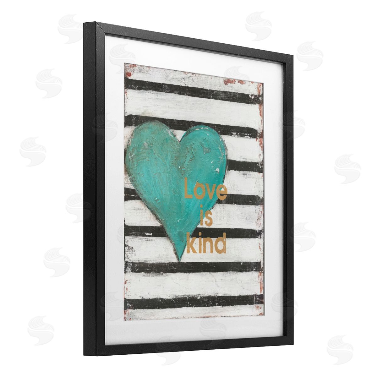 Cassandra Cushman Love Is Kind on Stripes Canvas Wall Art Print